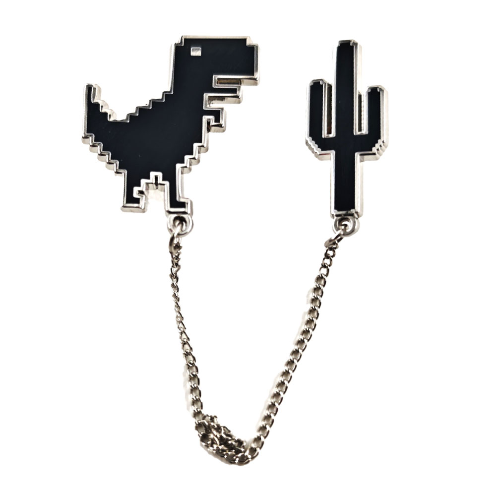 Embroidery Bracelet - Pins de Esmalte Pixel T-Rex Dinossauro