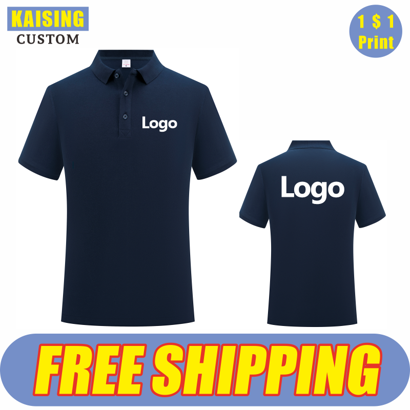 Embroidery On Shirt - Kaising camisa polo de algodão puro