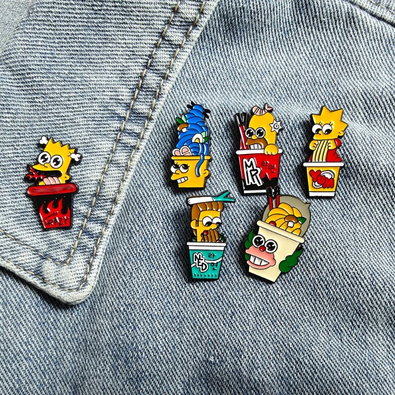 Embroidery Reddit - Conjunto de 6 peças dos Simpsons,