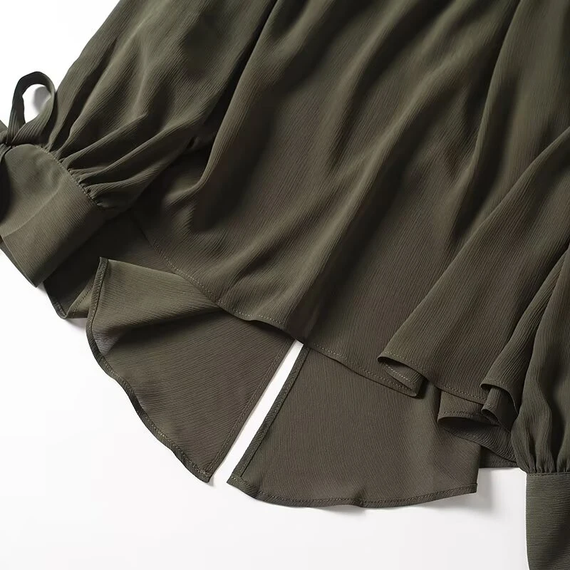 Embroidery Fashion - Camisas Femininas Estilo Francês 2025 Verde