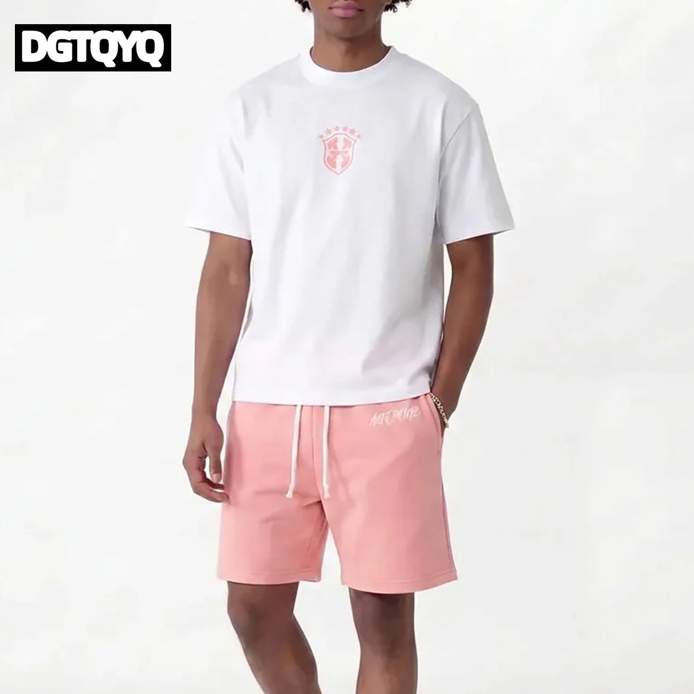 Embroidery On Shirt - Conjunto Feminino de Verão Novo: Shorts