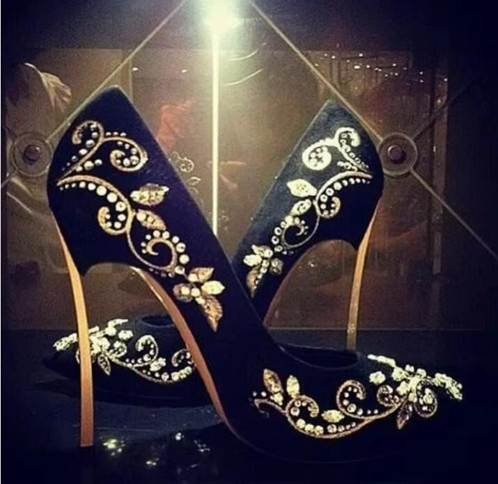 Embroidery Flower - Bling strass ouro prata flor bordado