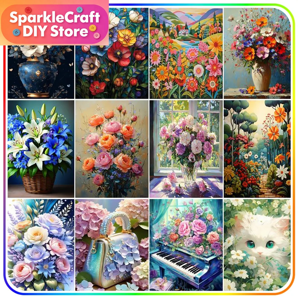 Embroidery Flower - 1 unidade de Kit de Pintura