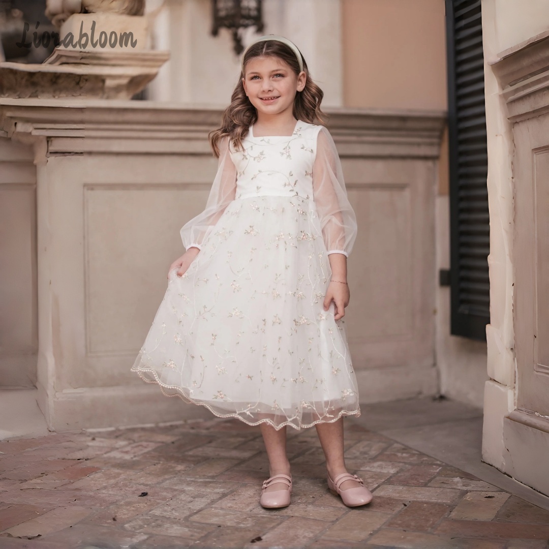 Embroidery Flower - Vestido de Dama de Honra Personalizado