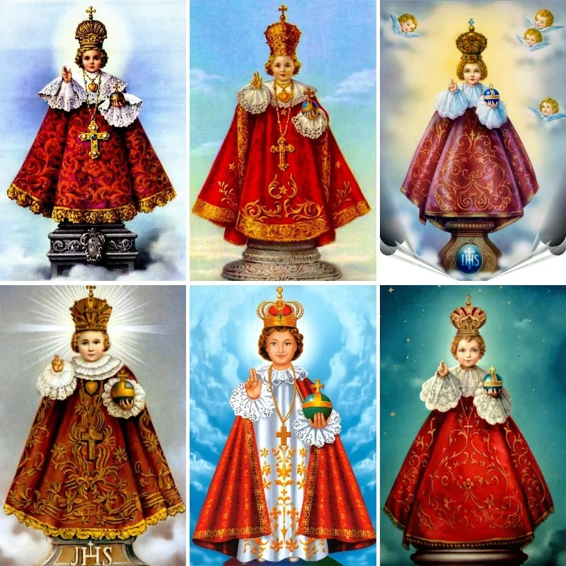Infantil jesus de praga pintur - Embroidery Jesus avaliação e preço