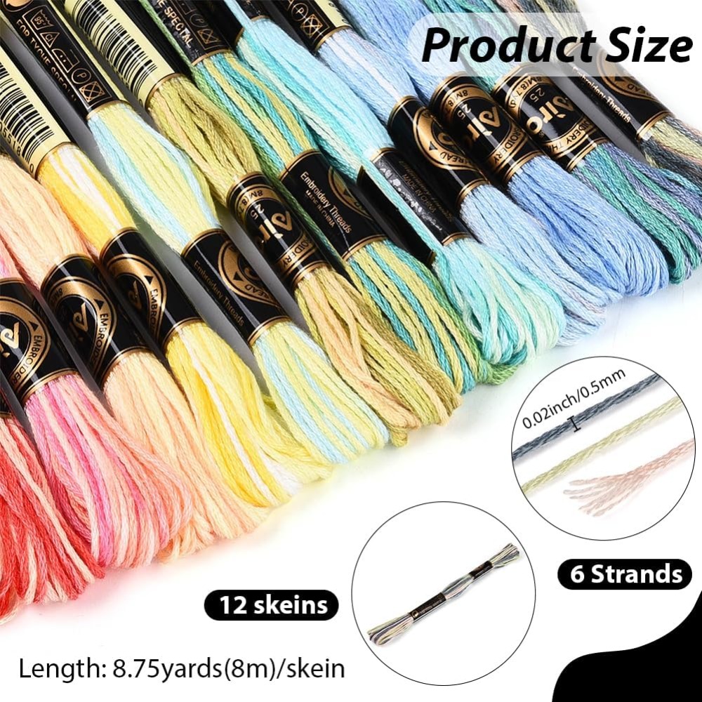 12 Meadas 105 Jardas 6 Fios Li - Embroidery Bracelet avaliação e preço