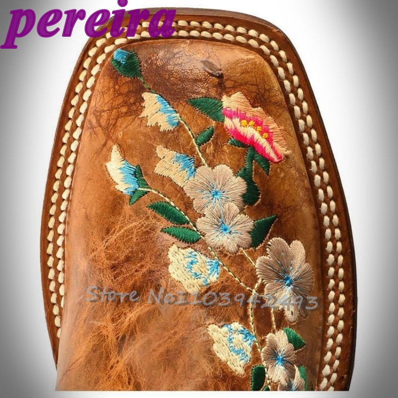 Botas de flores bordadas rosa  - Embroidery Flower avaliação e preço