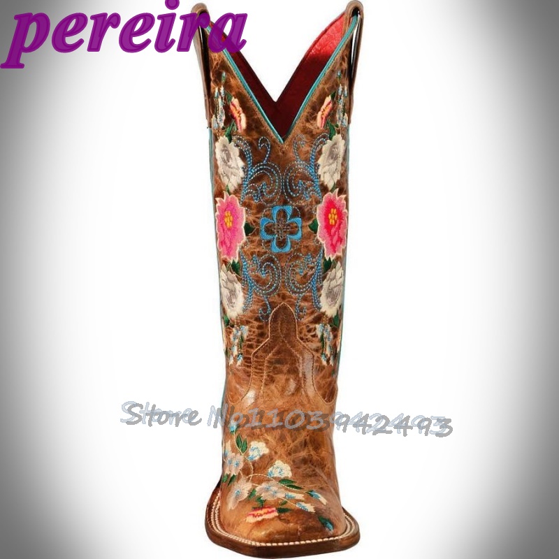 Botas de flores bordadas rosa  - Embroidery Flower avaliação e preço