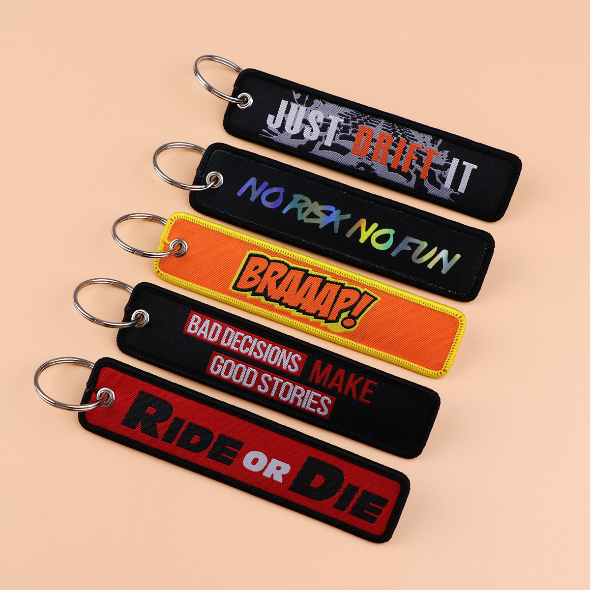 1Pçs Chaveiros Bordados com Fr - Embroidery Quote avaliação e preço