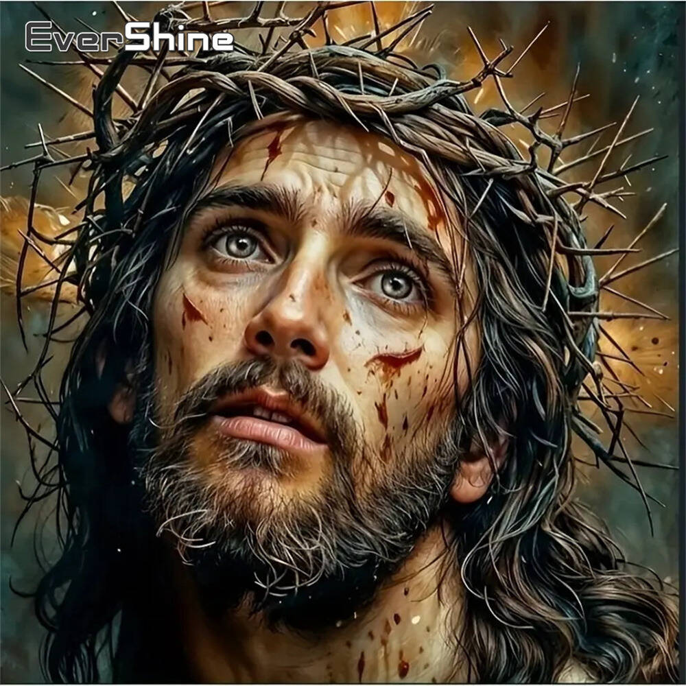 Evershine pintura diamante cão - Embroidery Jesus avaliação e preço