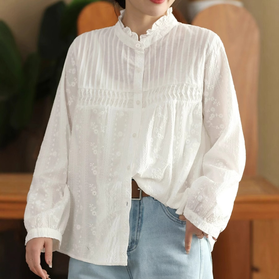 Camisas de Algodão com Bordado - Embroidery On Shirt avaliação e preço