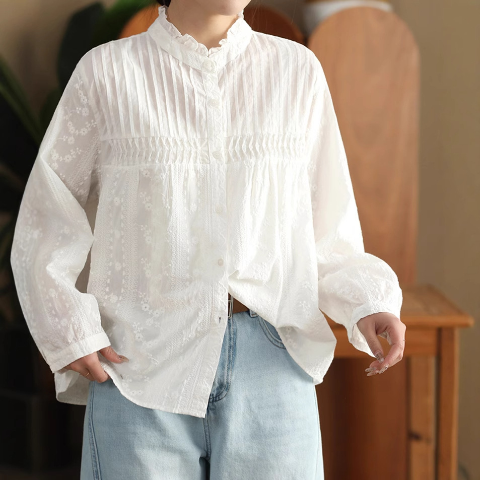 Camisas de Algodão com Bordado - Embroidery On Shirt avaliação e preço