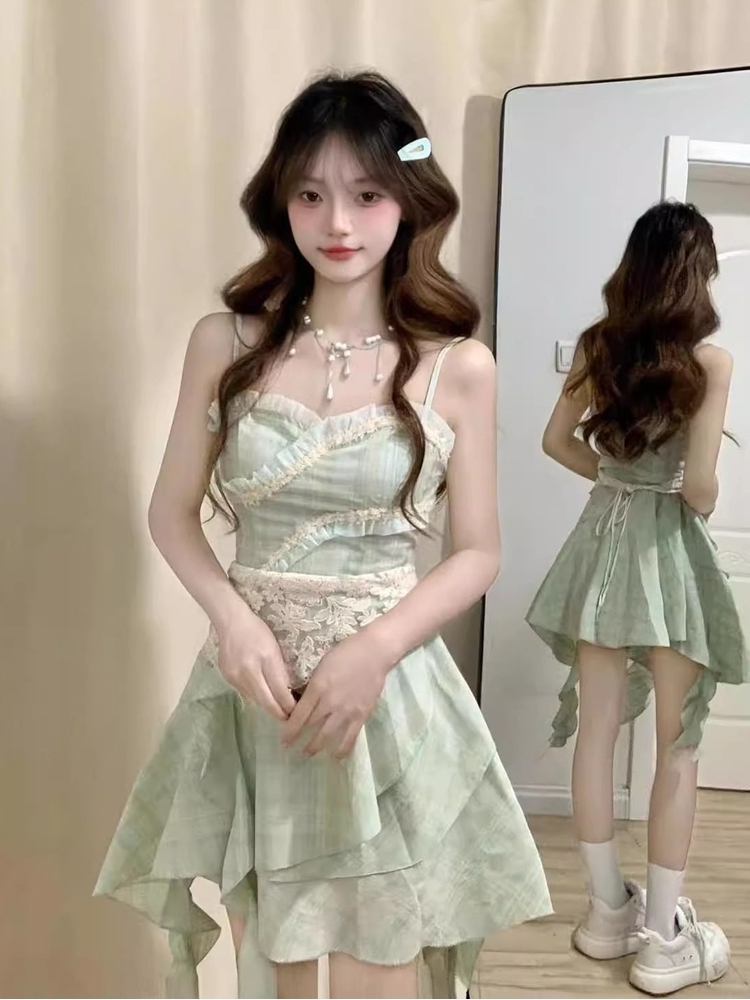 Vestido Curto de Verão Verde D - Embroidery Yellow Dress avaliação e preço