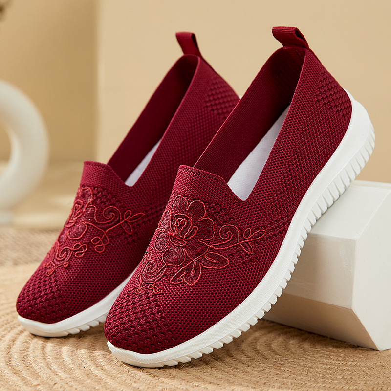 Sapatos femininos de malha com - Embroidery Flower avaliação e preço