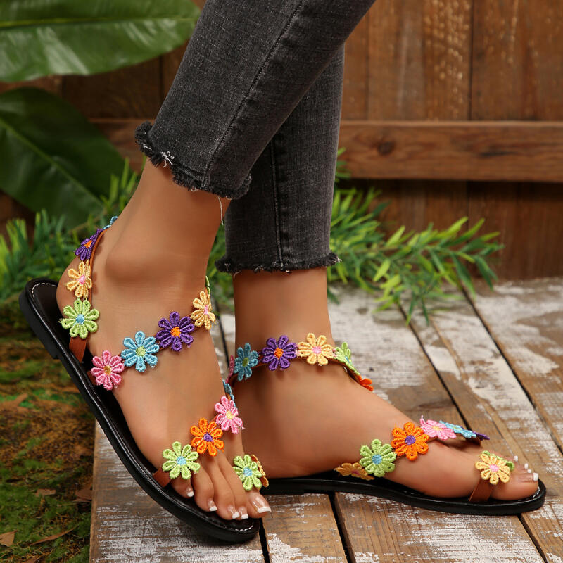 Sandálias Femininas de Verão 2 - Embroidery Flower avaliação e preço