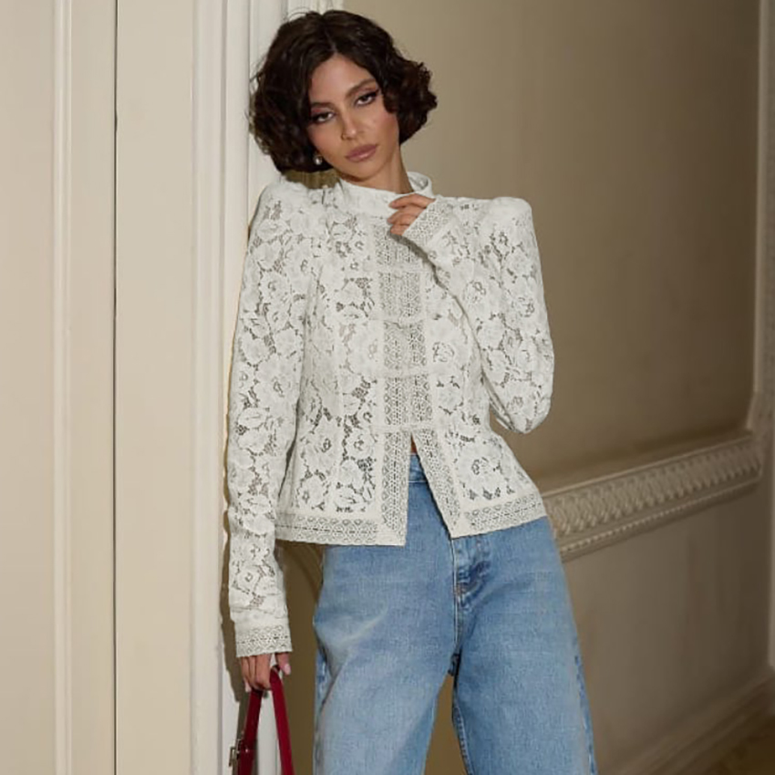 Linad elegante bordado puff ma - Embroidery On Shirt avaliação e preço