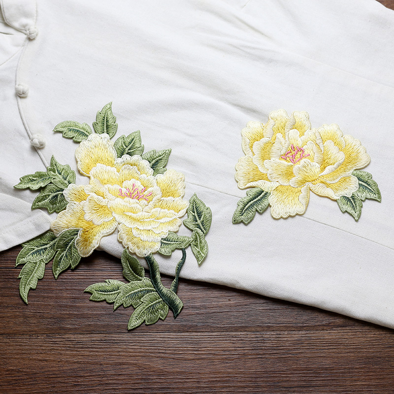 1 Par de Apliques de Flores Bo - Embroidery Yellow Dress avaliação e preço