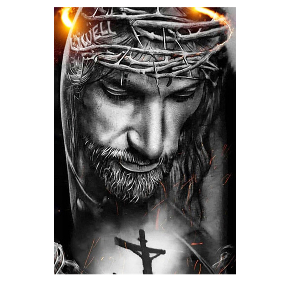 Jesus 5d diy kit de pintura di - Embroidery Jesus avaliação e preço