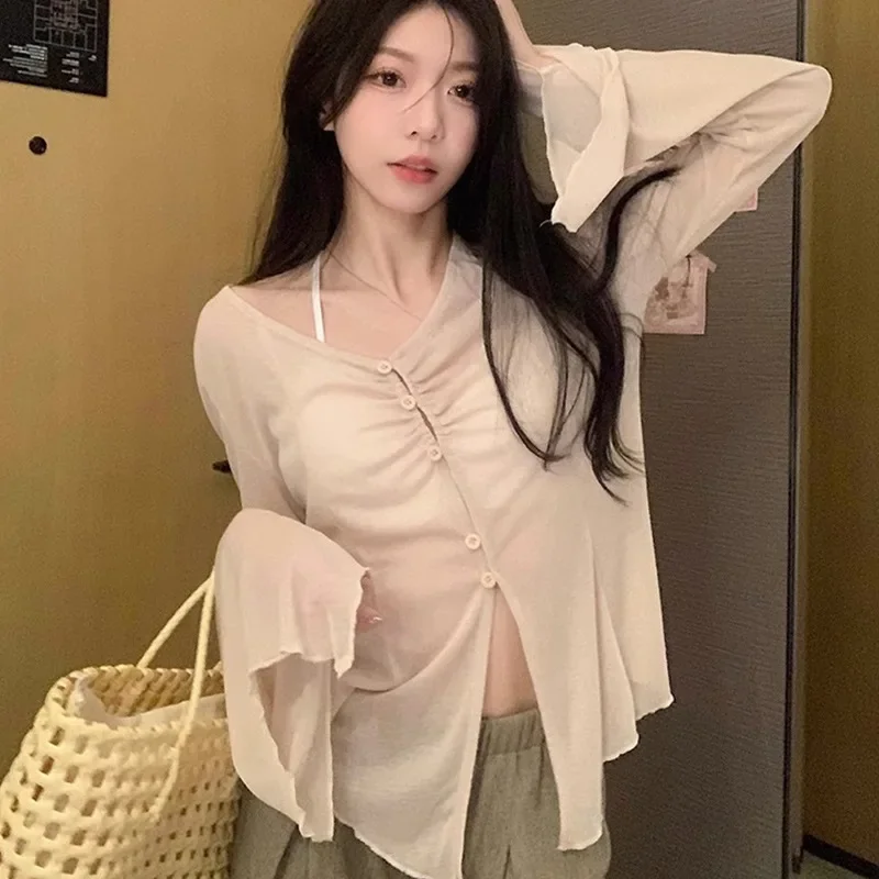 Blusa Transparente com Manga F - Embroidery Fashion avaliação e preço