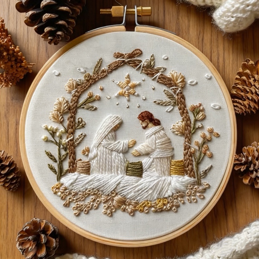 Kit de bordado de natal de nas - Embroidery Jesus avaliação e preço