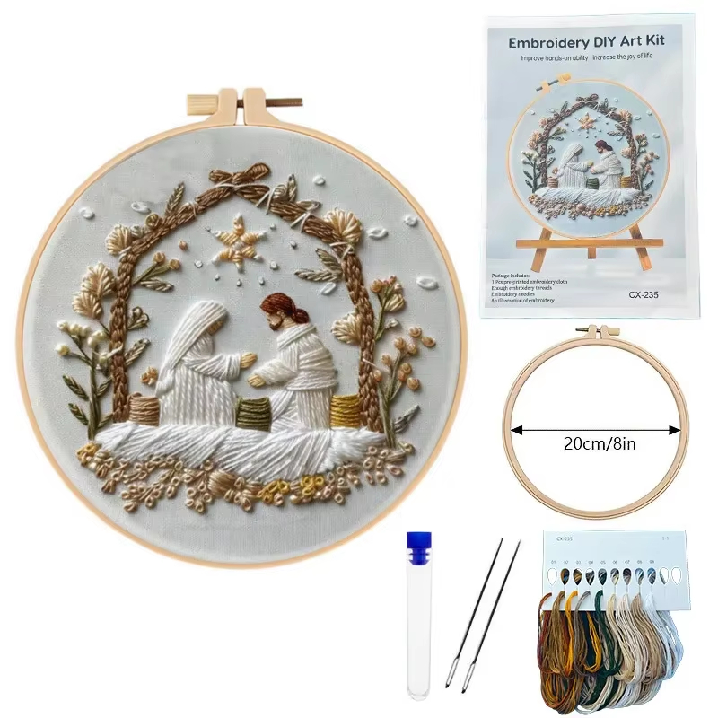 Kit de bordado de natal de nas - Embroidery Jesus avaliação e preço