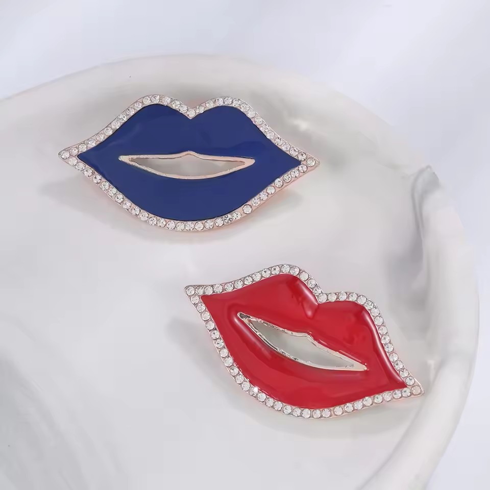 1pc lábios rainha broche para  - Embroidery Lips avaliação e preço