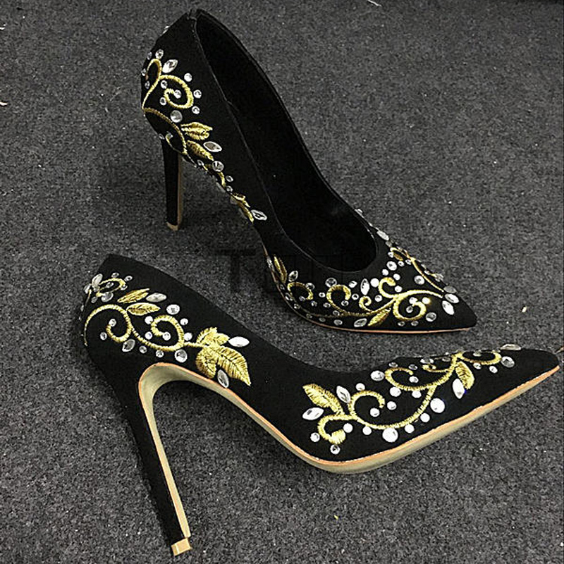 Bling strass ouro prata flor b - Embroidery Flower avaliação e preço