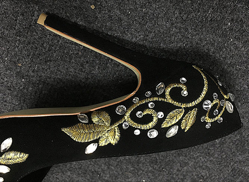 Bling strass ouro prata flor b - Embroidery Flower avaliação e preço