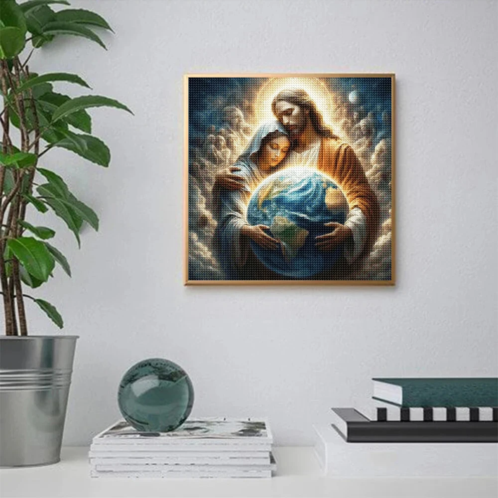 5d diy pintura diamante retrat - Embroidery Jesus avaliação e preço