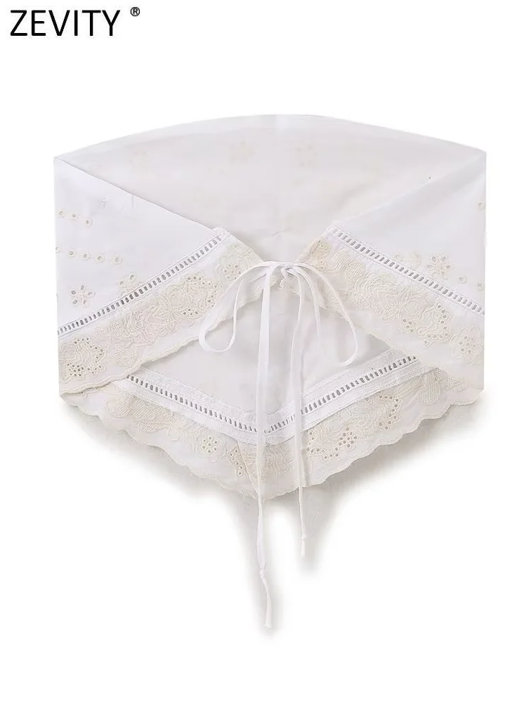 Zevity-Strapless Hollow Out Bl - Embroidery On Shirt avaliação e preço