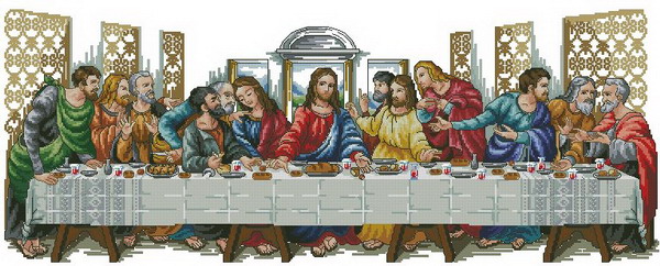 Última ceia jesus kit de costu - Embroidery Jesus avaliação e preço