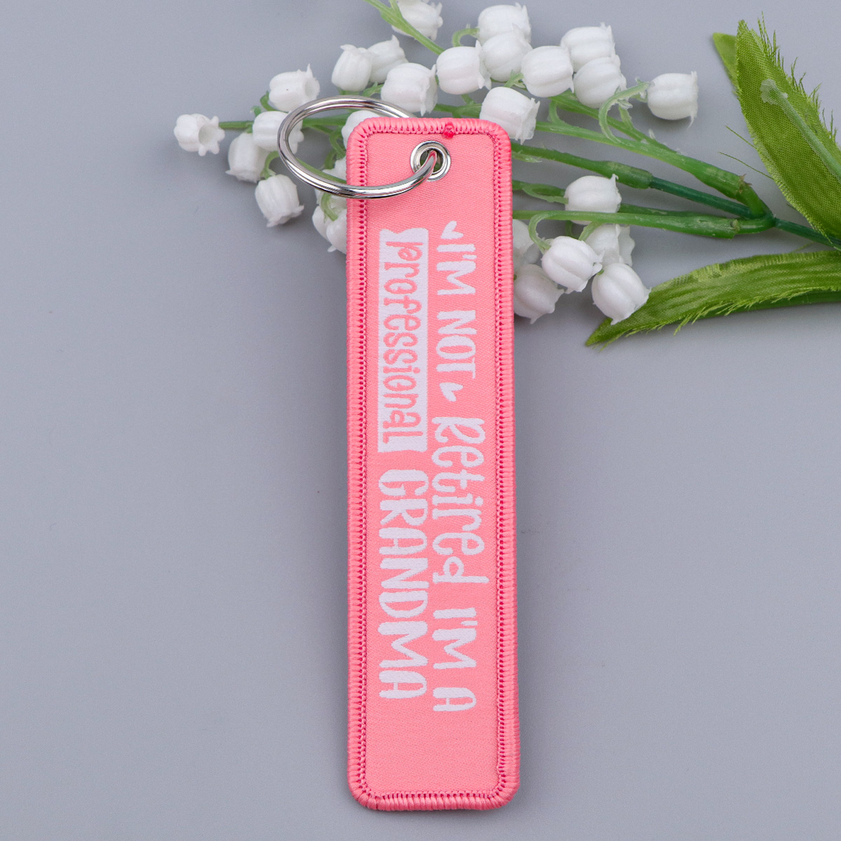 Chaveiro bordado com citação ' - Embroidery Quote avaliação e preço