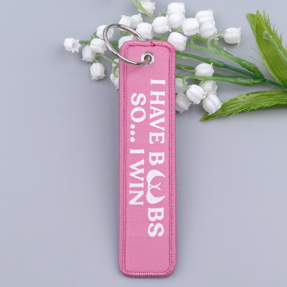 Chaveiro bordado com citação ' - Embroidery Quote avaliação e preço